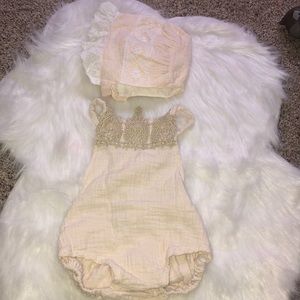Bonnet and romper